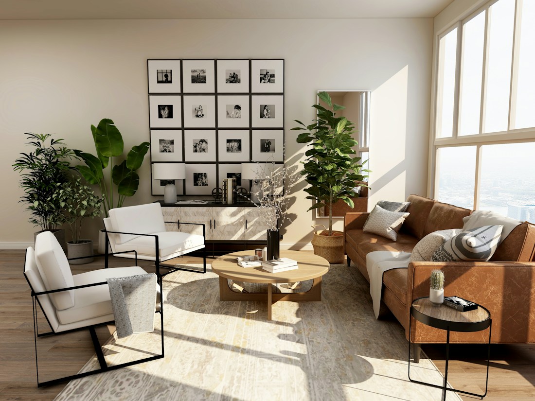 Bright contemporary living room